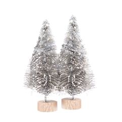 Braduti decorativi, 8cm, 2 buc/set, argintiu, Dp Craft