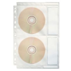 Folii de protectie A4, pentru CD/DVD, cristal, 100 microni, 10 buc/set, Esselte