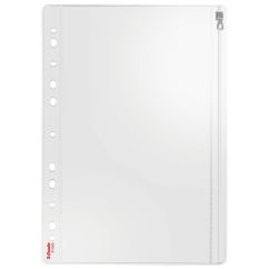 Folii de protectie A4, fermoar lateral, cristal, 200 microni, 5 buc/set, Esselte