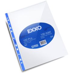 Folii de protectie A4, cristal, 80 microni, 100 buc/set, Exxo
