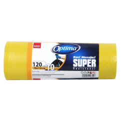 Saci menajeri, 120L, 10 buc/rola, galben, Sano Optima