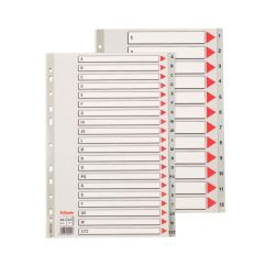 Separatoare din plastic A4 Maxi, index A-Z, gri, Esselte