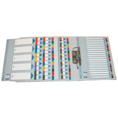 Separatoare din carton A4, index laminat color Ianuarie-Decembrie, Esselte Mylar