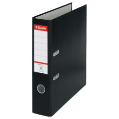 Biblioraft plastifiat A4, 75mm, negru, Esselte Economy