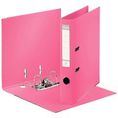 Biblioraft plastifiat int-ext A4, 50mm, roz, Esselte Standard No.1 Solea