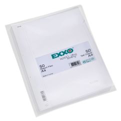 Dosar plastic cu sina si perforatii, alb, Exxo