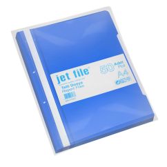 Dosar plastic cu sina si perforatii, albastru, Jetfile