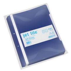 Dosar plastic cu sina si perforatii, bleumarin, Jetfile