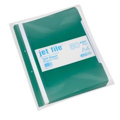 Dosar plastic cu sina si perforatii, verde, Jetfile