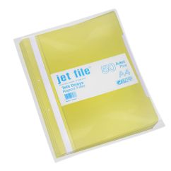 Dosar plastic cu sina si perforatii, galben, Jetfile