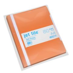 Dosar plastic cu sina si perforatii, portocaliu, Jetfile