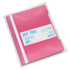 Dosar plastic cu sina si perforatii, roz, Jetfile