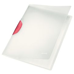 Dosar plastic cu clip, rosu, Leitz ColorClip Magic