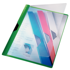 Dosar plastic cu clip, verde, Leitz