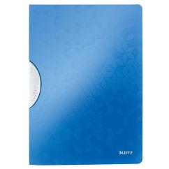 Dosar plastic cu clip, albastru metalizat, Leitz Wow ColorClip