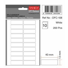 Etichete autocolante Tanex, 13x40mm, 300 buc/set, albe