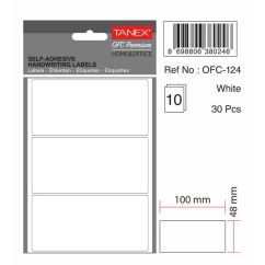 Etichete autocolante Tanex, 48x100mm, 80 buc/set, albe