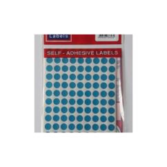 Etichete autocolante color Tanex, buline D8mm, 750 buc/set, albastru