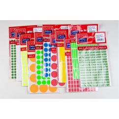 Etichete autocolante color Tanex, buline D8mm, 750 buc/set, gri