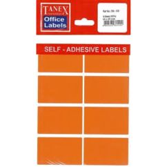 Etichete autocolante color Tanex, 8/A4, 99.1x 67.7mm, 25 coli/top, portocaliu fluorescent