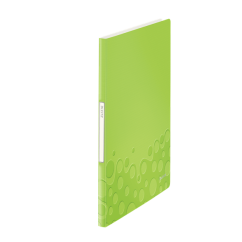 Mapa plastic A4, de prezentare, 20 file, verde metalizat, Leitz WOW