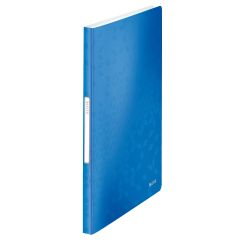 Mapa plastic A4, de prezentare, 40 file, albastru metalizat, Leitz Wow
