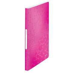 Mapa plastic A4, de prezentare, 40 file, roz metalizat, Leitz Wow
