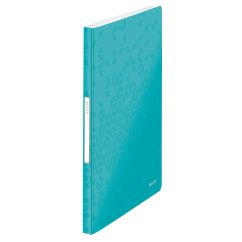 Mapa plastic A4, de prezentare, 40 file, turcoaz metalizat, Leitz Wow