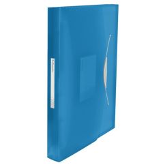 Mapa plastic A4, tip proiect, 6 compartimente, albastru, Esselte Vivida