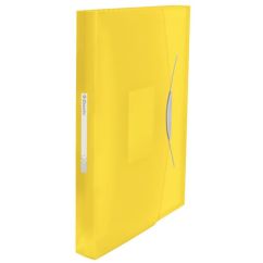 Mapa plastic A4, tip proiect, 6 compartimente, galben, Esselte Vivida