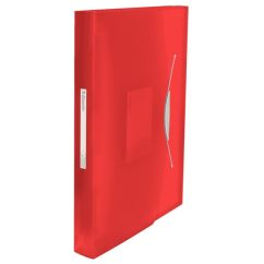 Mapa plastic A4, tip proiect, 6 compartimente, rosu, Esselte Vivida