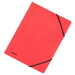 Mapa carton A4, cu elastic, rosu, Esselte Rainbow