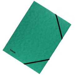 Mapa carton A4, cu elastic, verde, Esselte Rainbow