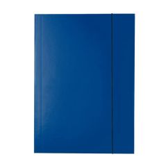 Mapa carton A4, cu elastic, albastru inchis, Esselte Economy