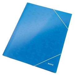 Mapa carton A4, cu elastic, albastru, Leitz WOW