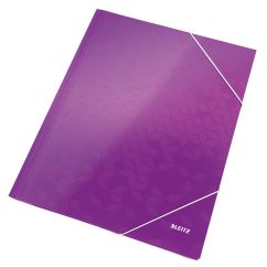 Mapa carton A4, cu elastic, mov, Leitz WOW