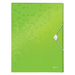 Mapa plastic A4, tip proiect, 6 compartimente, verde metalizat, Leitz WOW