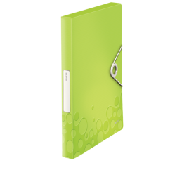 Mapa plastic A4, cu elastic, burduf 30mm, verde metalizat, Leitz WOW Jumbo