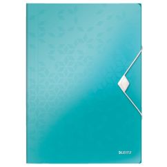 Mapa plastic A4, cu elastic, turcoaz metalizat, Leitz WOW