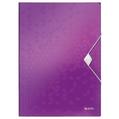 Mapa plastic A4, cu elastic, mov metalizat, Leitz WOW