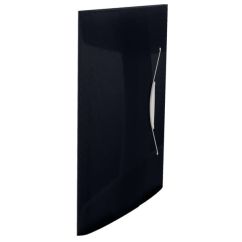 Mapa plastic A4, cu elastic, negru, Esselte Vivida