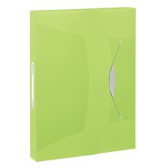 Mapa plastic A4, cu elastic, burduf 40mm, verde, Esselte Vivida Jumbo