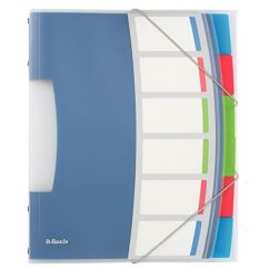 Mapa plastic A4, cu elastic, 6 separatoare, transparent, Esselte Vivida