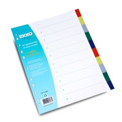 Separatoare din plastic A4, 10 buc/set, diferite culori, Exxo
