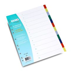 Separatoare din plastic A4, 12 buc/set, diferite culori, Exxo