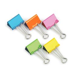 Clipsuri pentru hartie, 19mm, 10 buc/cutie, metal, diferite culori, Rapesco