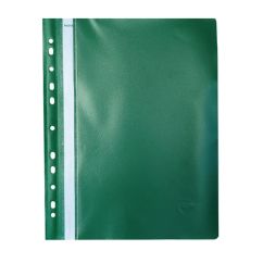 Dosar plastic cu sina si multiperforatii, verde, Noki