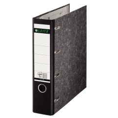 Biblioraft carton A4, 80mm, 2 mecanisme, 180 grade, negru marmorat, Leitz