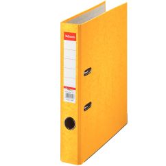 Biblioraft carton A4, 50mm, galben marmorat, Esselte Rainbow