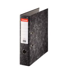 Biblioraft carton A4, 75mm, negru marmorat, Esselte Rainbow